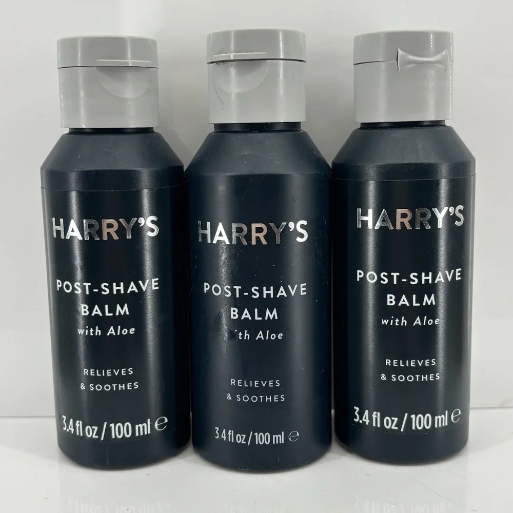 Lot of 3 Harry's Post Shave Balm with Aloe 3.4 oz Men's After Shave Care